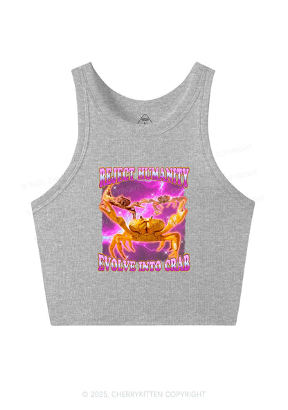 Reject Humanity Crab Y2K Crop Tank Top Cherrykitten