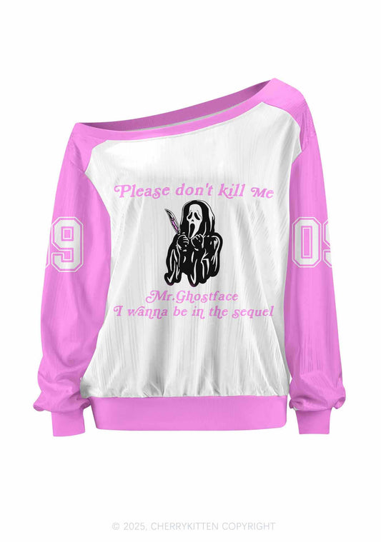 Custom Halloween Dont Kill Me Y2K Off Shoulder Long Sleeve Sport Jersey Shirts Cherrykitten
