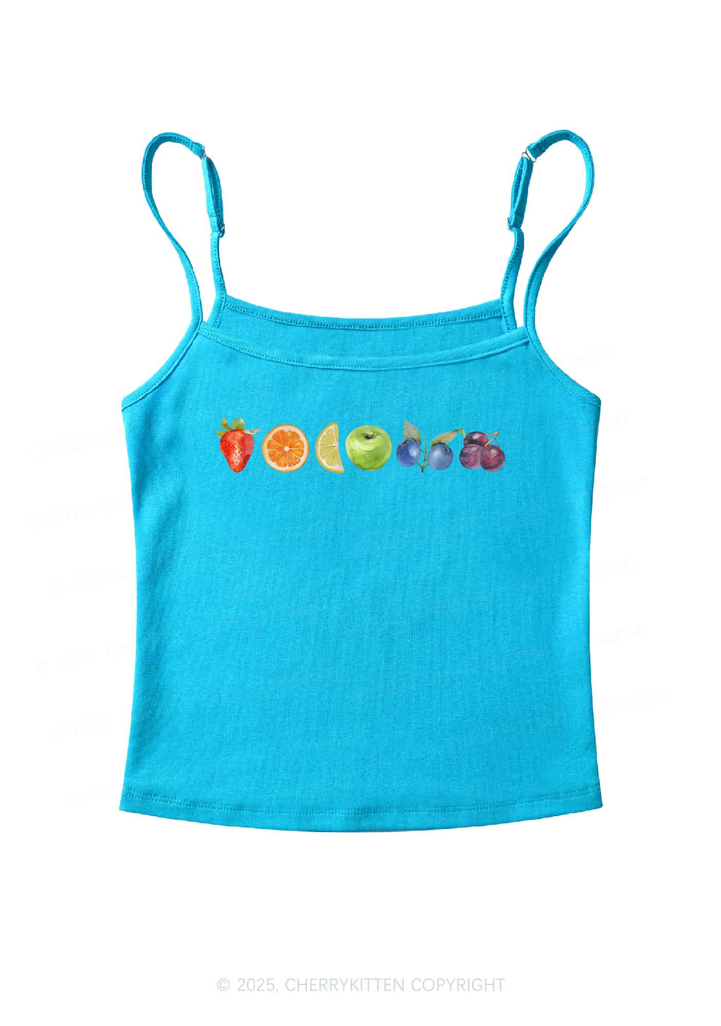 Six Fruity Pride Y2K Spaghetti Strap Cami Cherrykitten