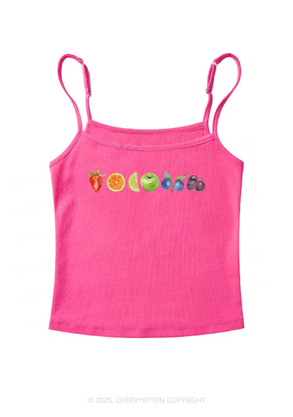 Six Fruity Pride Y2K Spaghetti Strap Cami Cherrykitten