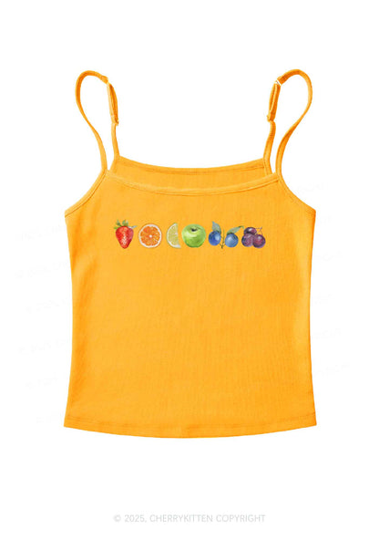 Six Fruity Pride Y2K Spaghetti Strap Cami Cherrykitten