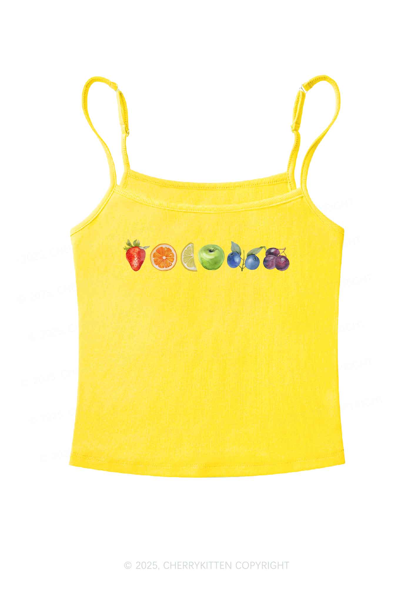 Six Fruity Pride Y2K Spaghetti Strap Cami Cherrykitten