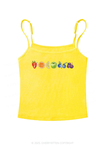 Six Fruity Pride Y2K Spaghetti Strap Cami Cherrykitten