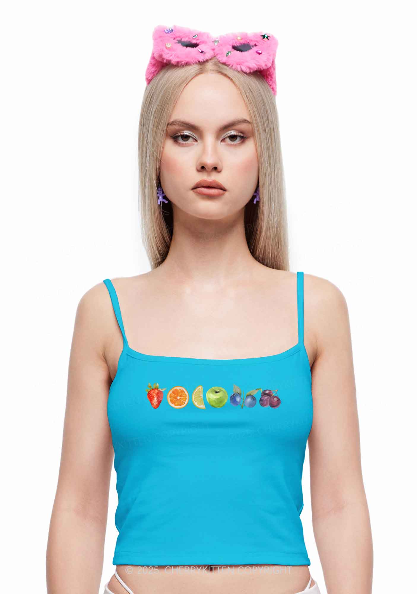 Six Fruity Pride Y2K Spaghetti Strap Cami Cherrykitten