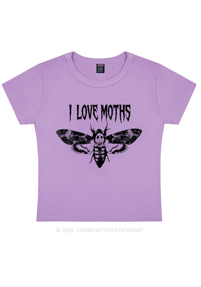 Halloween I Love Moths Y2K Baby Tee Cherrykitten