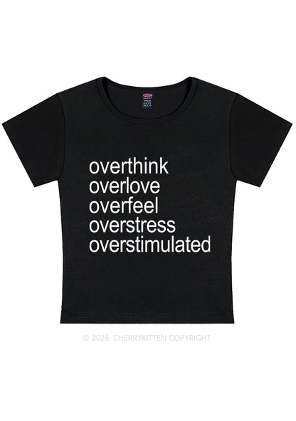 Overstimulated Slogan Y2K Baby Tee Cherrykitten