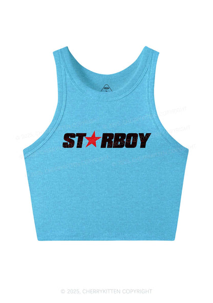 Red Starboy Y2K Crop Tank Top Cherrykitten