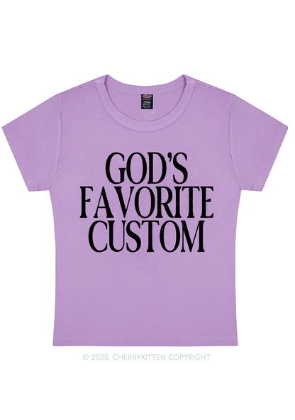 Gods Favorite Custom Y2K Baby Tee Cherrykitten