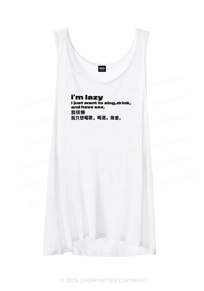 Im Lazy Y2K Sheer Boyfriend Tank Cherrykitten