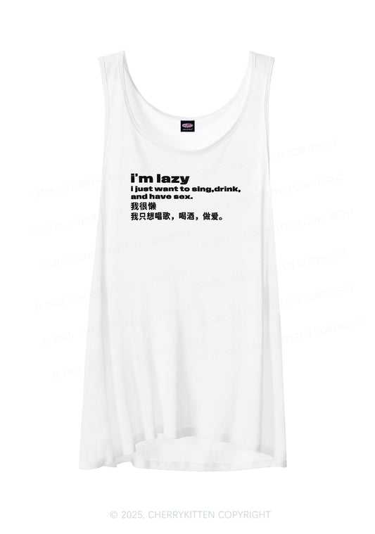 Im Lazy Y2K Sheer Boyfriend Tank Cherrykitten