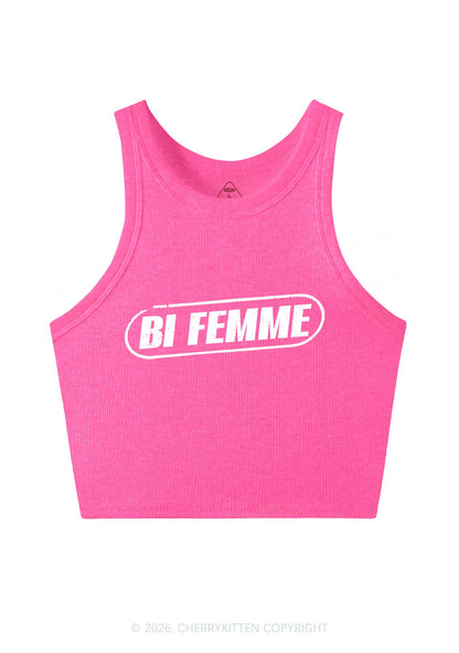 Bi Femme Pride Y2K Crop Tank Top Cherrykitten