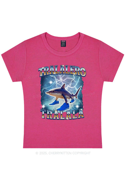 Tralalero Tralala Italian Brainrot Shirt Y2K Baby Tee Cherrykitten