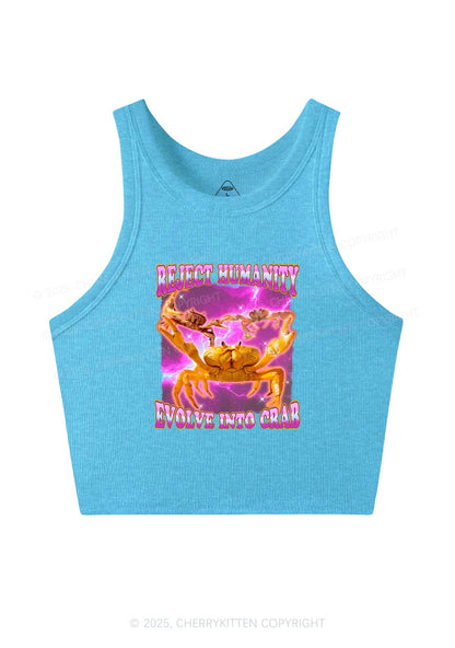 Reject Humanity Crab Y2K Crop Tank Top Cherrykitten