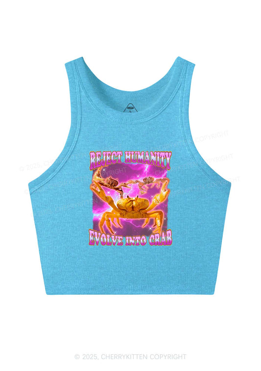 Reject Humanity Crab Y2K Crop Tank Top Cherrykitten