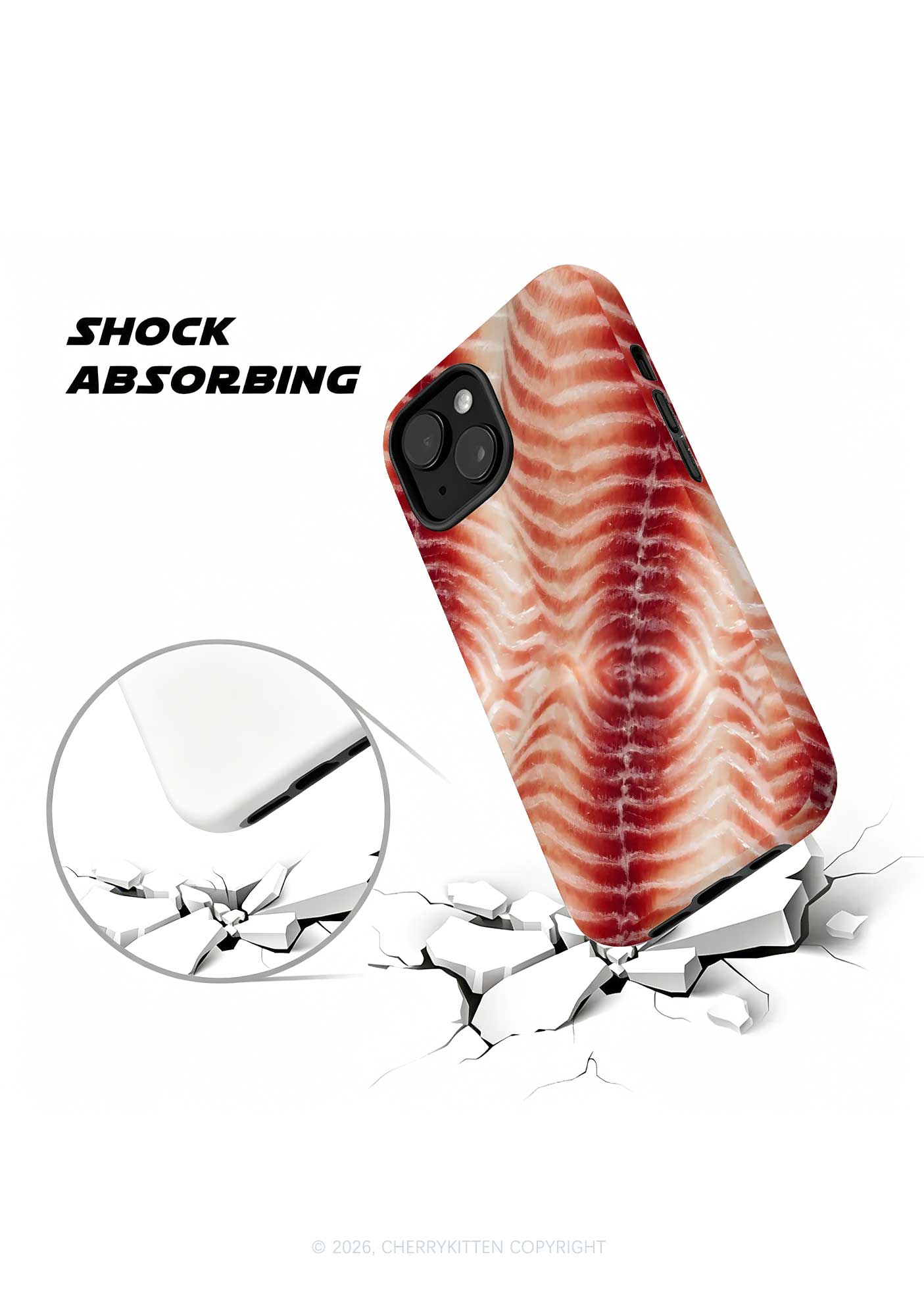 Pork Belly Texture Y2K Phone Case Cherrykitten