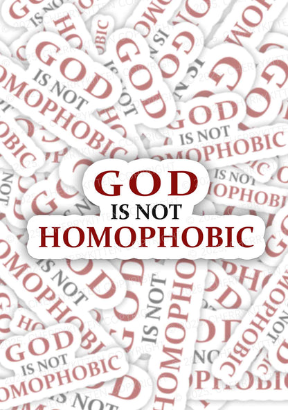God Is Not Homophobic Pride 1Pc Y2K Sticker Cherrykitten
