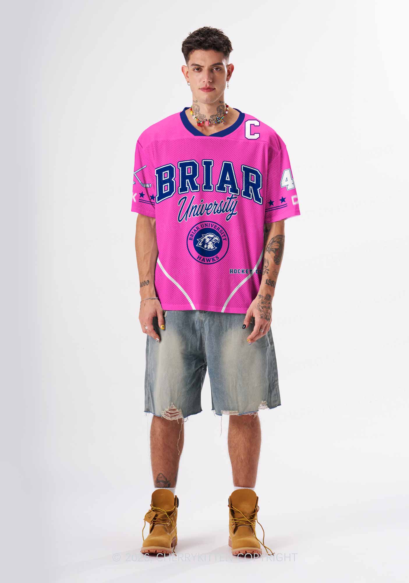 Pink Hockey Team GG Y2K Sport Jersey Shirts Cherrykitten