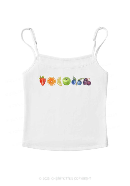 Six Fruity Pride Y2K Spaghetti Strap Cami Cherrykitten