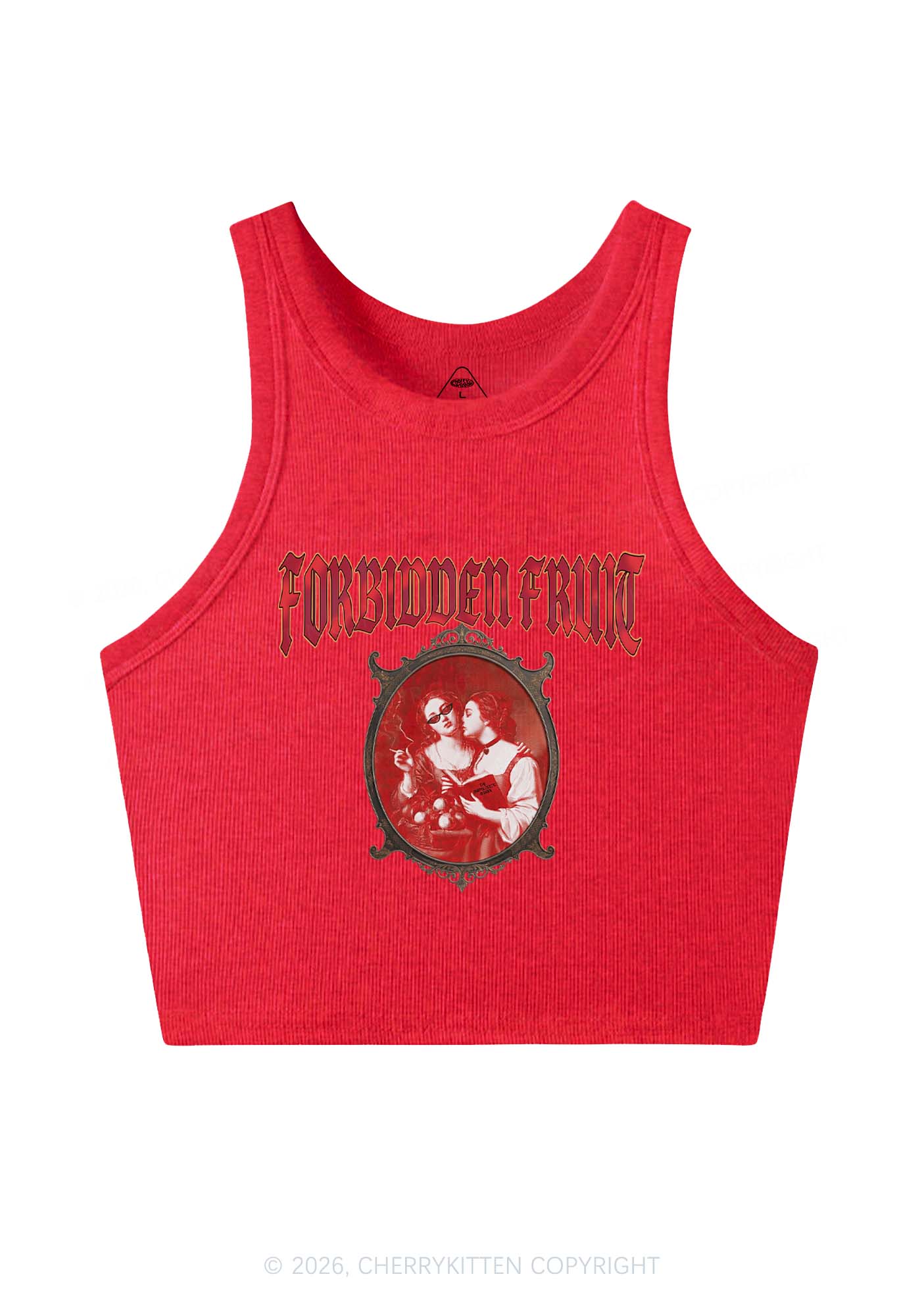 Forbidden Fruit Pride Y2K Crop Tank Top Cherrykitten