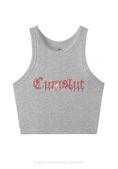 Rhinestone Cxmslxt Y2K Crop Tank Top Cherrykitten