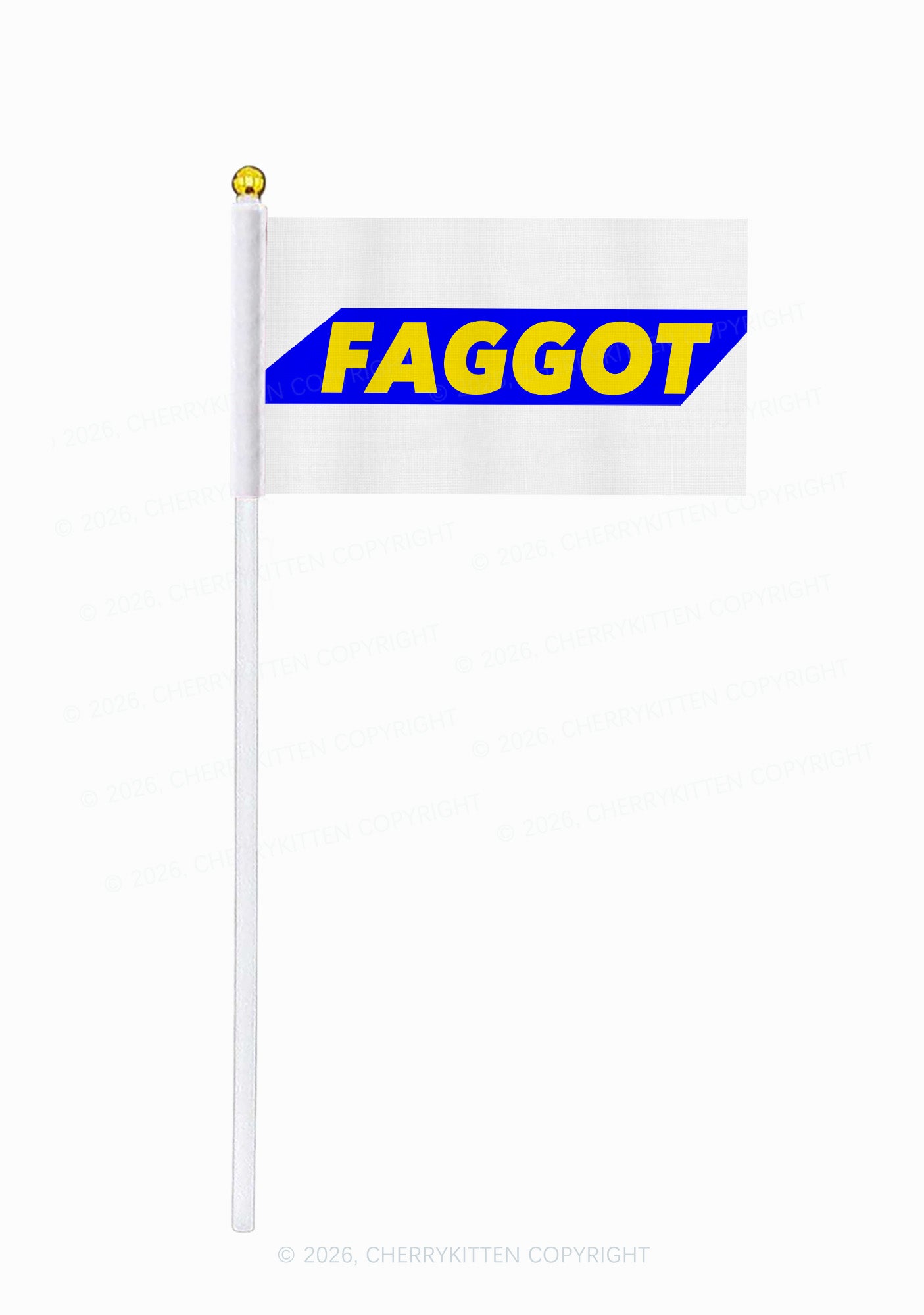 Blue Faggot Pride Y2K Hand Flags Cherrykitten