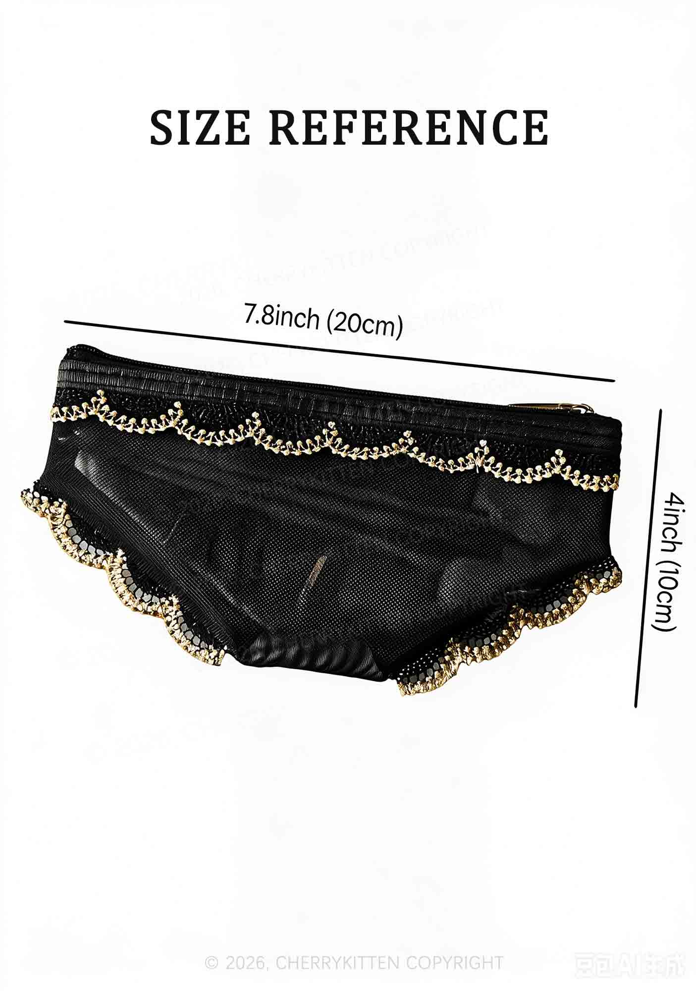 Plain Y2K Briefs Shape Cosmetic Pouch Cherrykitten