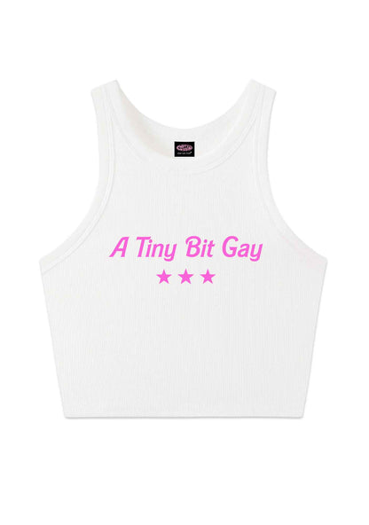 A Tiny Bit Gay Pride Y2K Crop Tank Top Cherrykitten