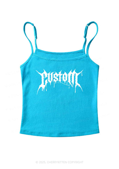 Custom Font Art Y2K Spaghetti Strap Cami Cherrykitten