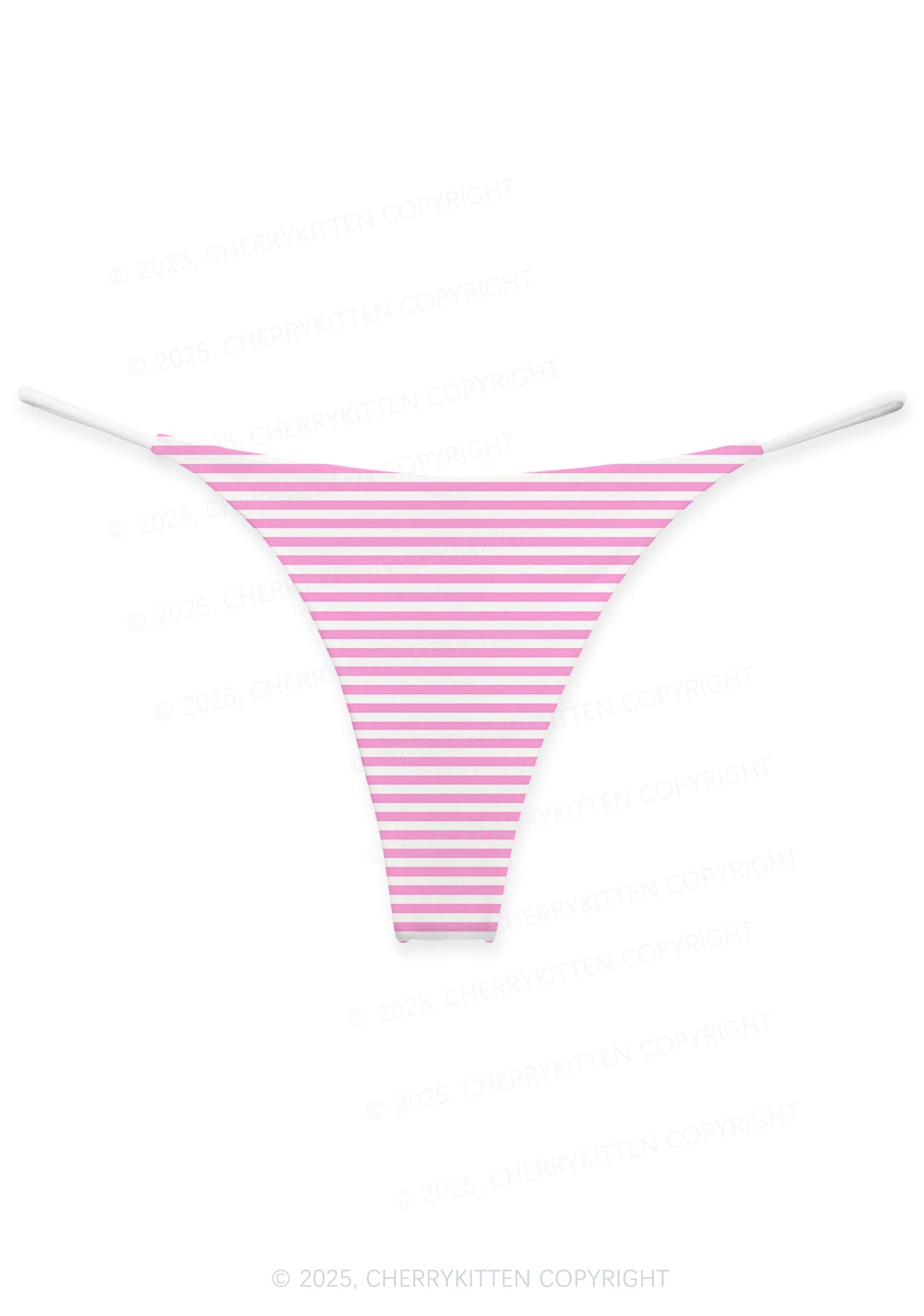 Pink White Stripe Valentine's Day Y2K Print Couples Boxer Thong Set Cherrykitten