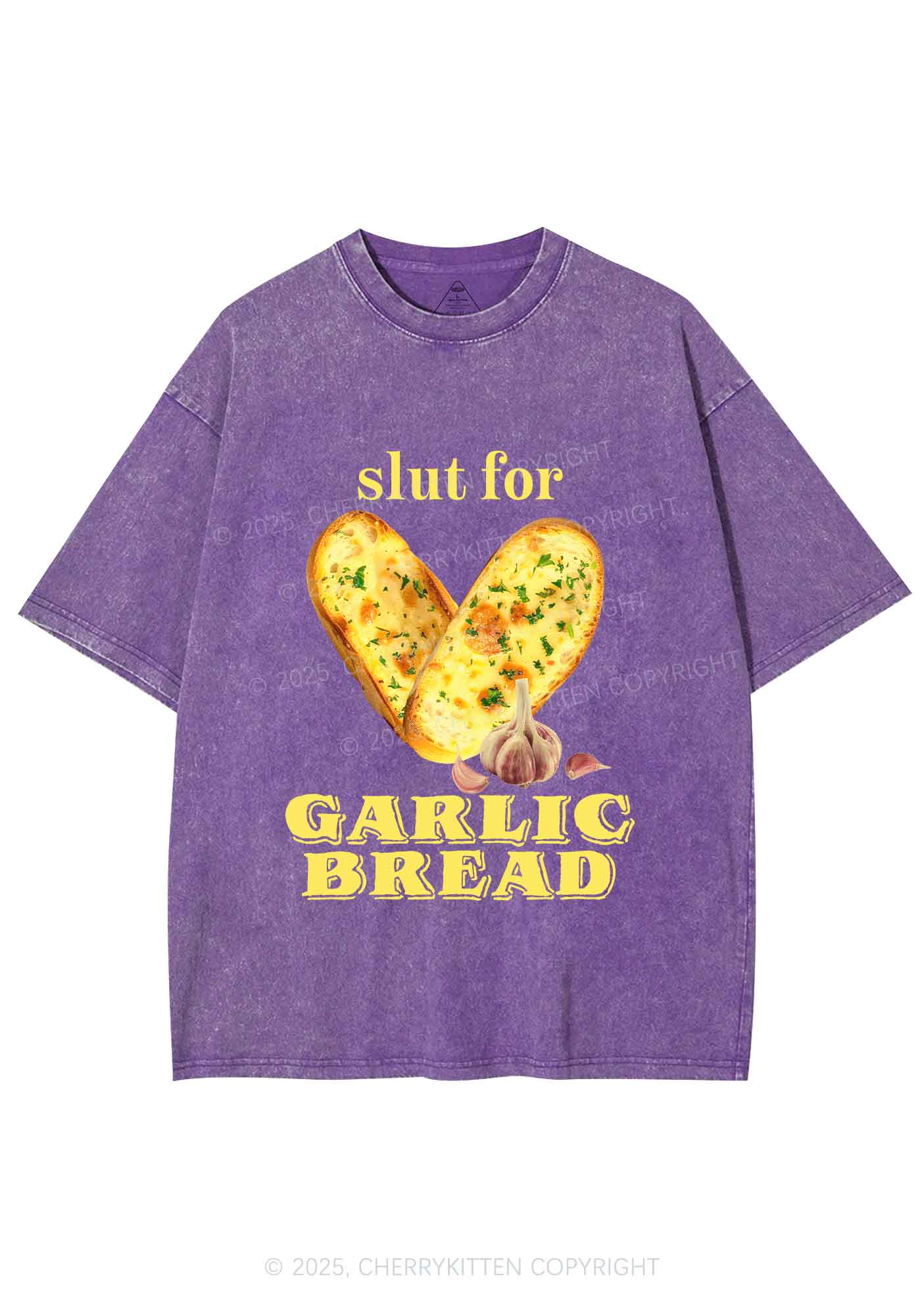 Slxt For Garlic Bread Y2K Shirts Washed Tee Cherrykitten