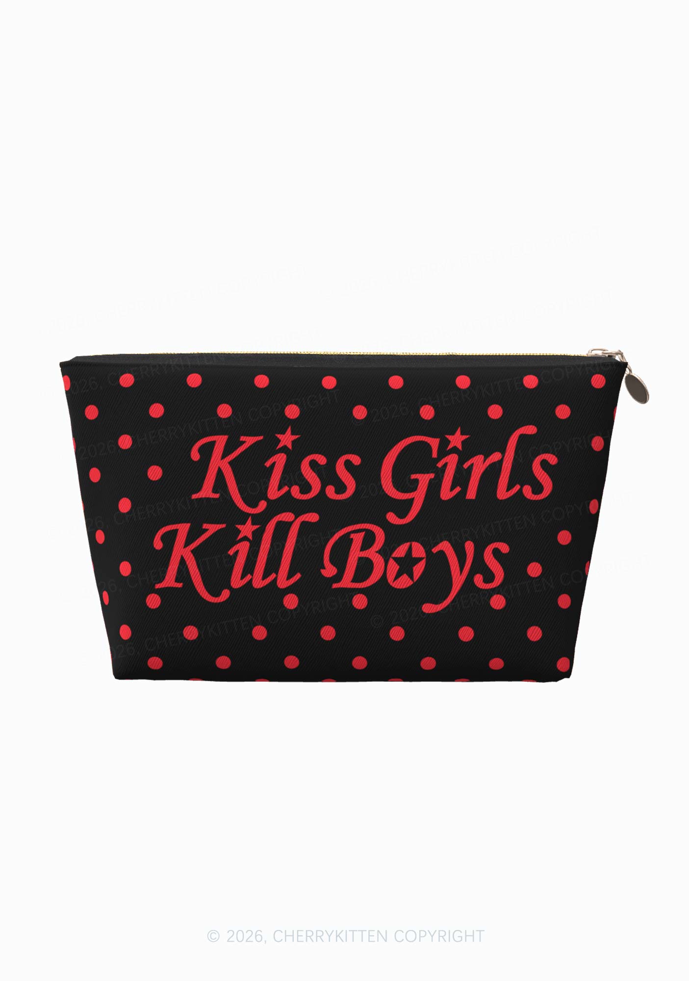 Kiss Girls Kill Boys Pride Y2K Makeup Bag Cherrykitten