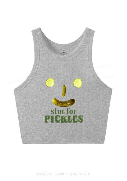 Slxt For Pickles Y2K Crop Tank Top Cherrykitten