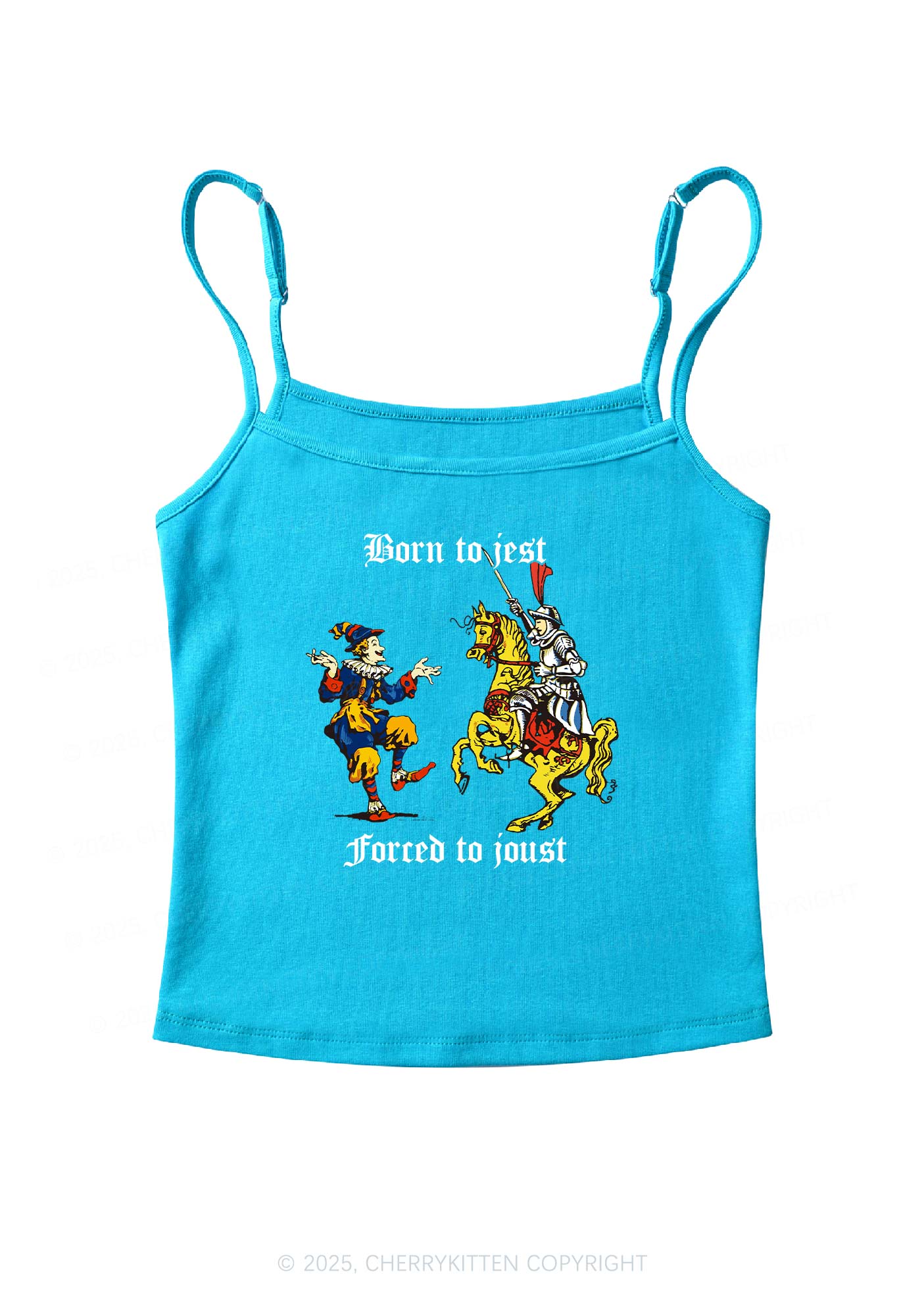 Born to Jest Forced to Joust Y2K Spaghetti Strap Cami Cherrykitten