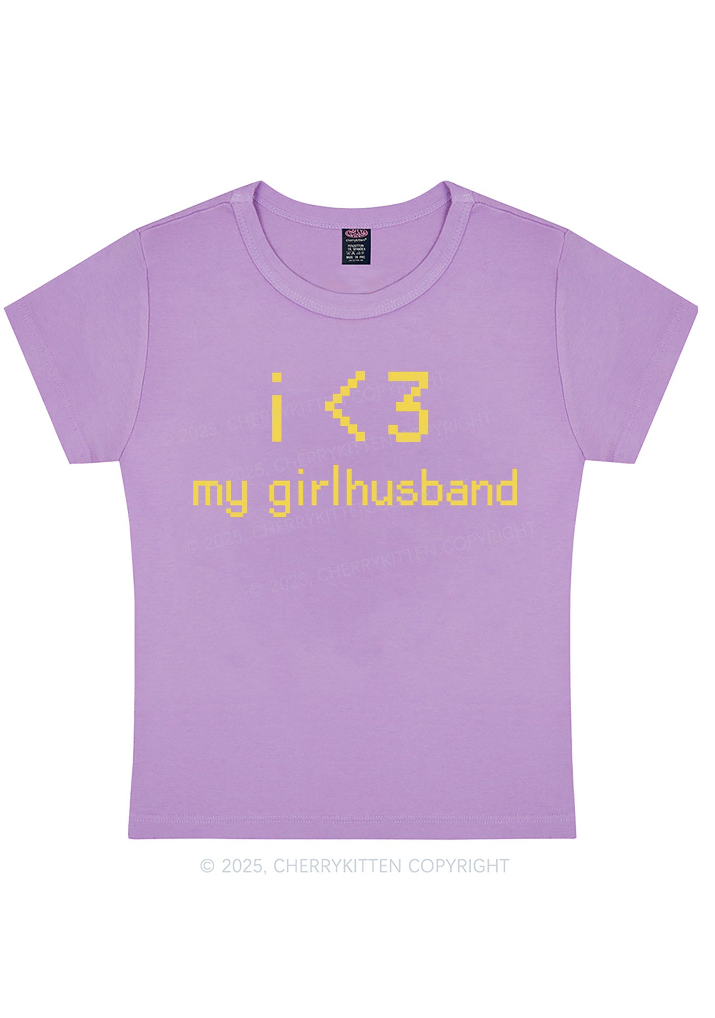I Love My Girlhusband Y2K Baby Tee Cherrykitten