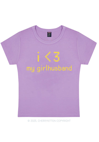 I Love My Girlhusband Y2K Baby Tee Cherrykitten