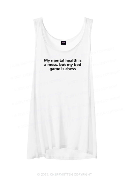 My Mental Health Is Mess Y2K Sheer Boyfriend Tank Cherrykitten