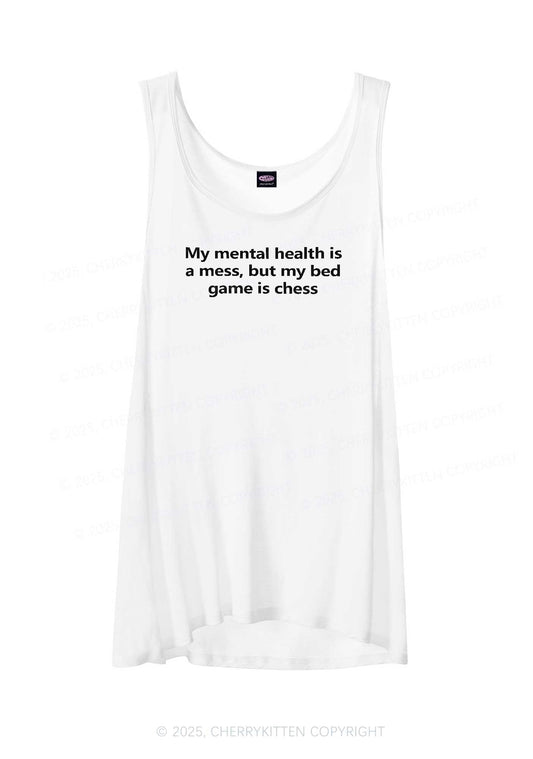 My Mental Health Is Mess Y2K Sheer Boyfriend Tank Cherrykitten