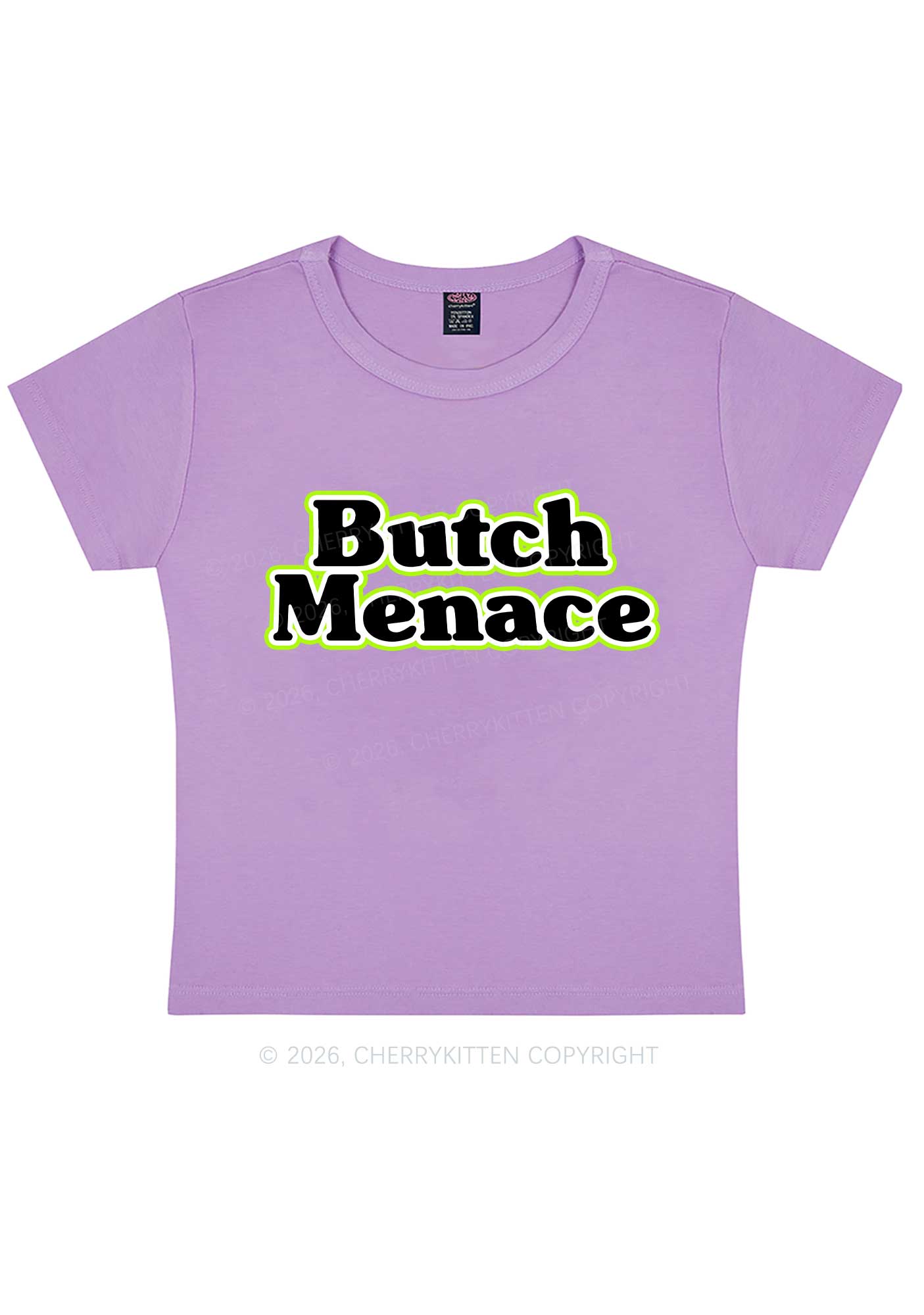 Butch Menace Pride Y2K Baby Tee Cherrykitten