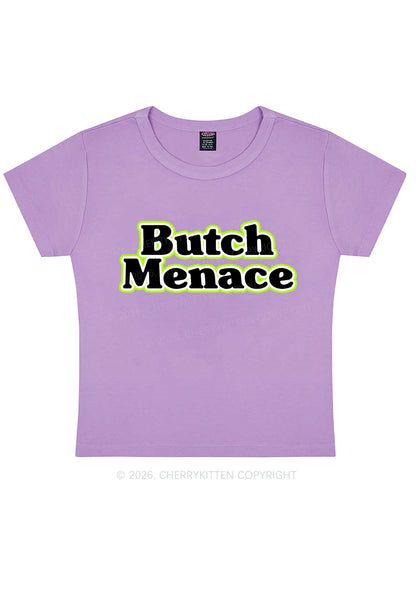Butch Menace Pride Y2K Baby Tee Cherrykitten