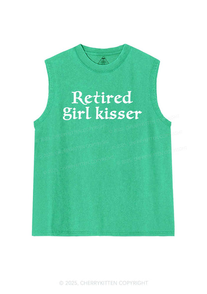 Retired Girl Kisser Pride Y2K Washed Muscle Tank Cherrykitten