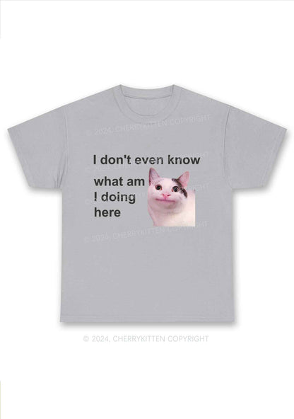 What Am I Doing Here Y2K Chunky Shirt Cherrykitten