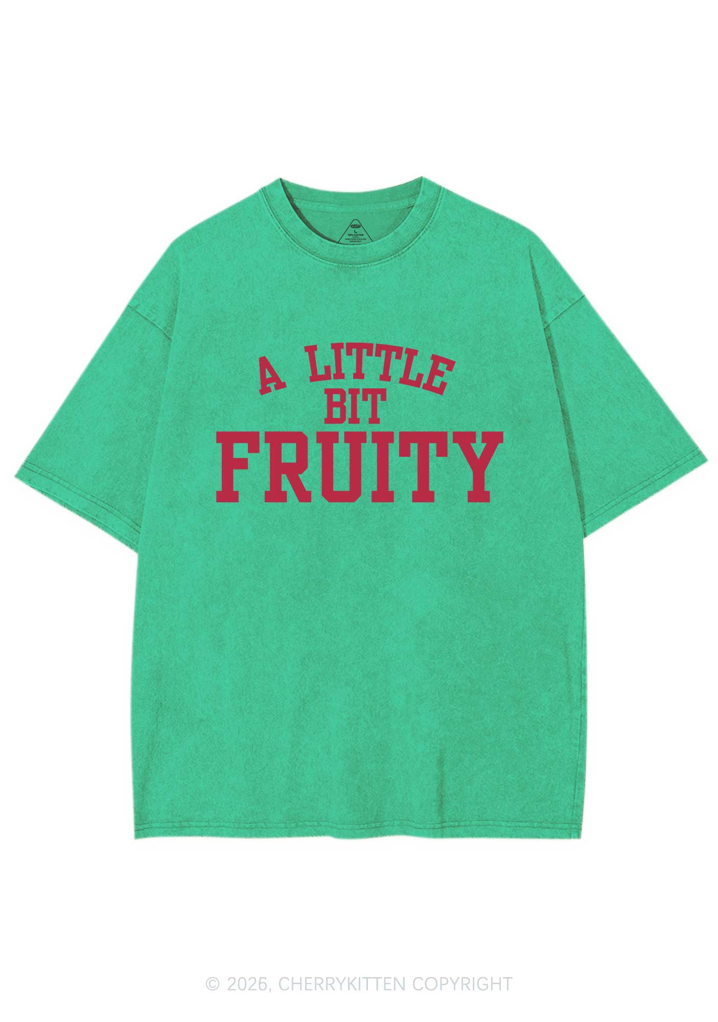 A Little Bit Fruity Pride Y2K Shirts Washed Tee Cherrykitten