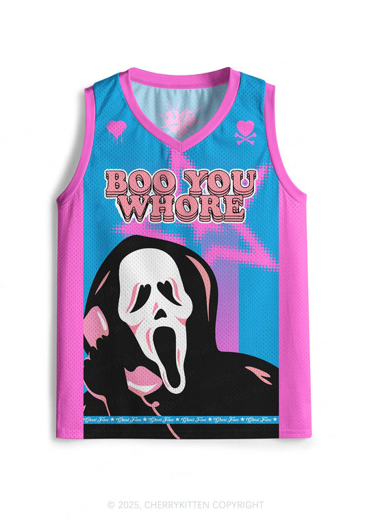 Custom Halloween Skeleton Boo You Hore Y2K Sport Jersey Tank Cherrykitten