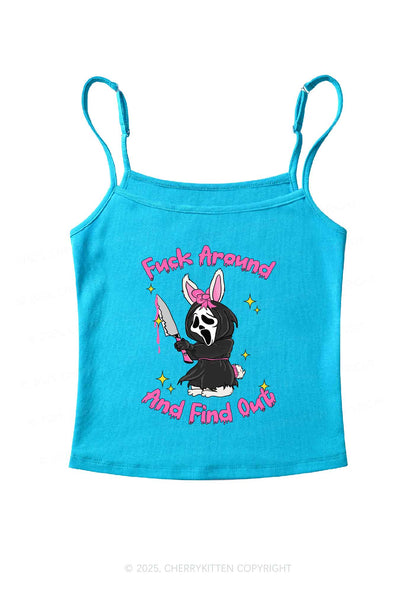 Halloween Fxxk Around Find Out Y2K Spaghetti Strap Cami Cherrykitten