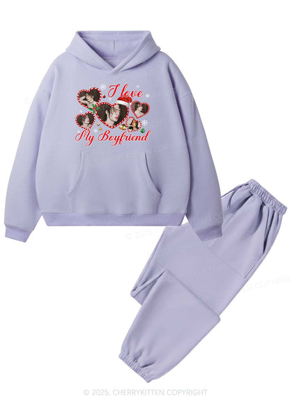 Custom Christmas I Love My GF Y2K Fleece Hoodie Set Cherrykitten