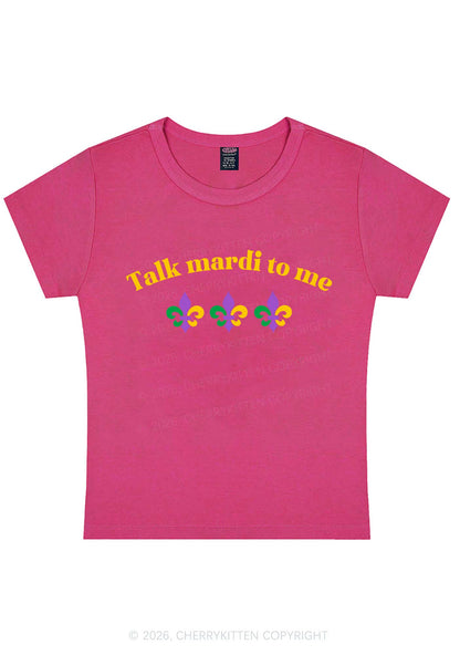 Talk Mardi To Me Y2K Baby Tee Cherrykitten