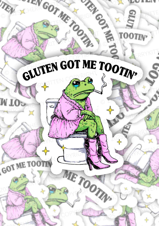 Gluten Got Me Tootin 1Pc Y2K Sticker Cherrykitten