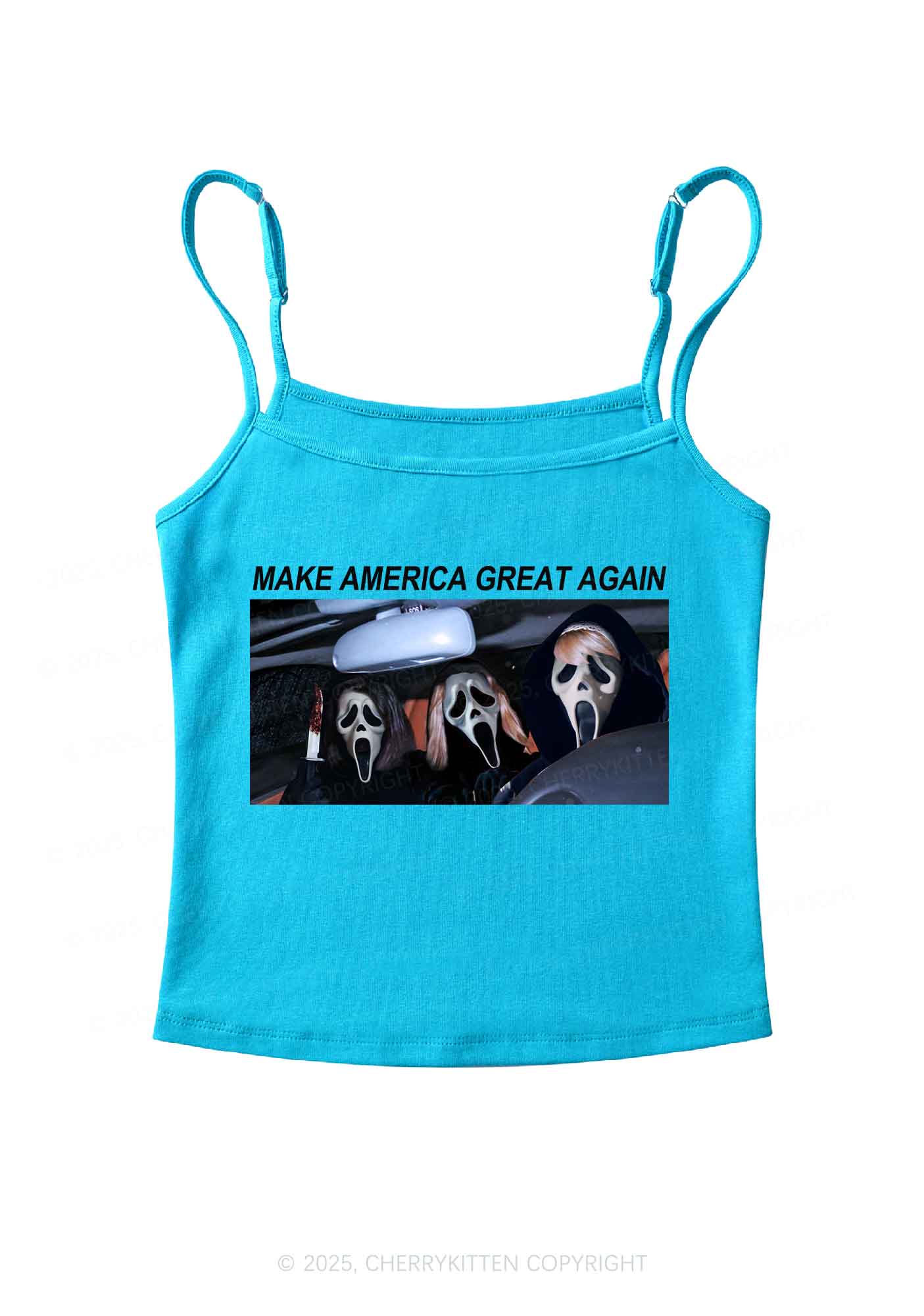 Halloween Ghost Make America Great Again Y2K Spaghetti Strap Cami Cherrykitten
