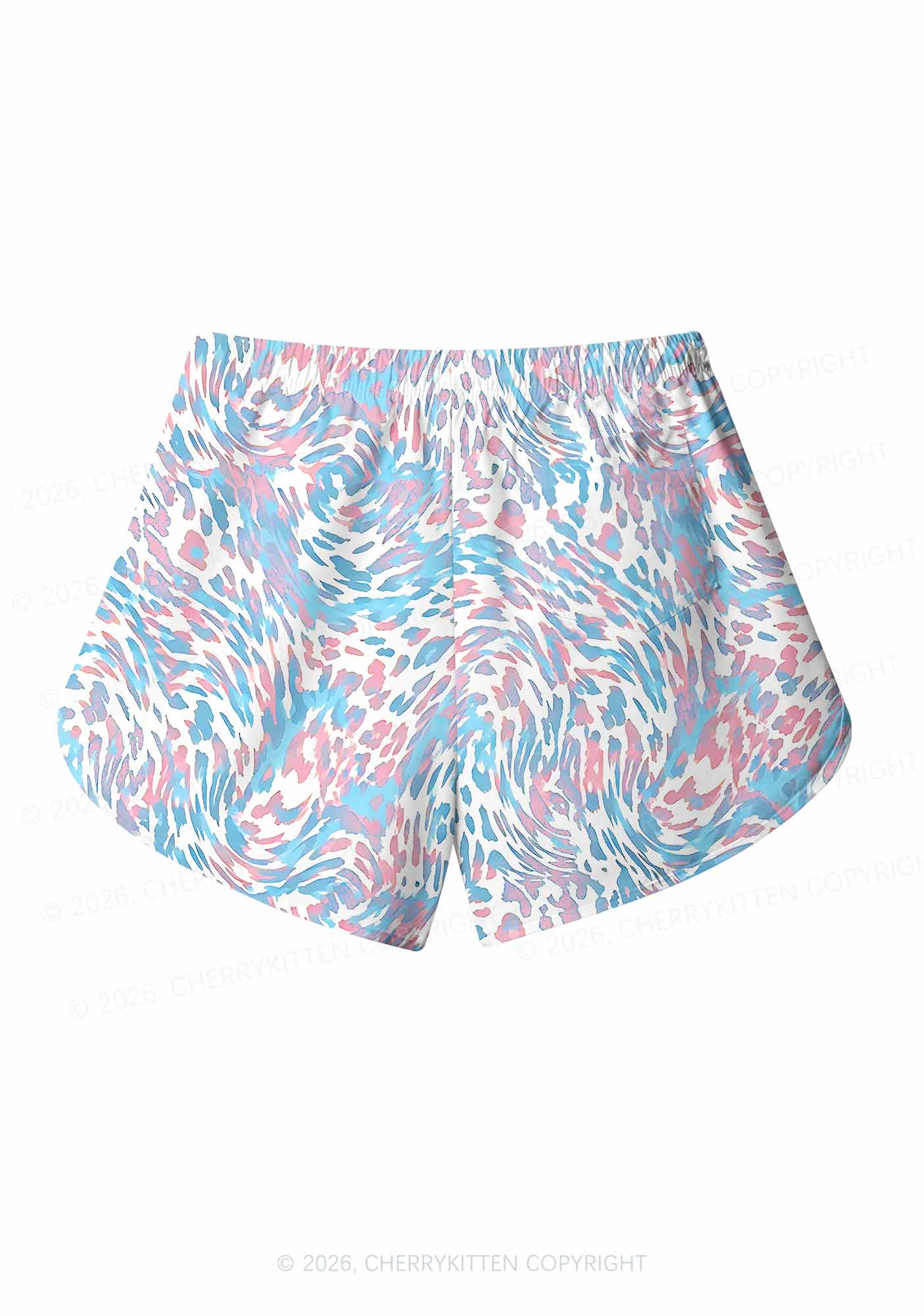 Trans Leopard Pride Y2K Print Men Beach Shorts Cherrykitten
