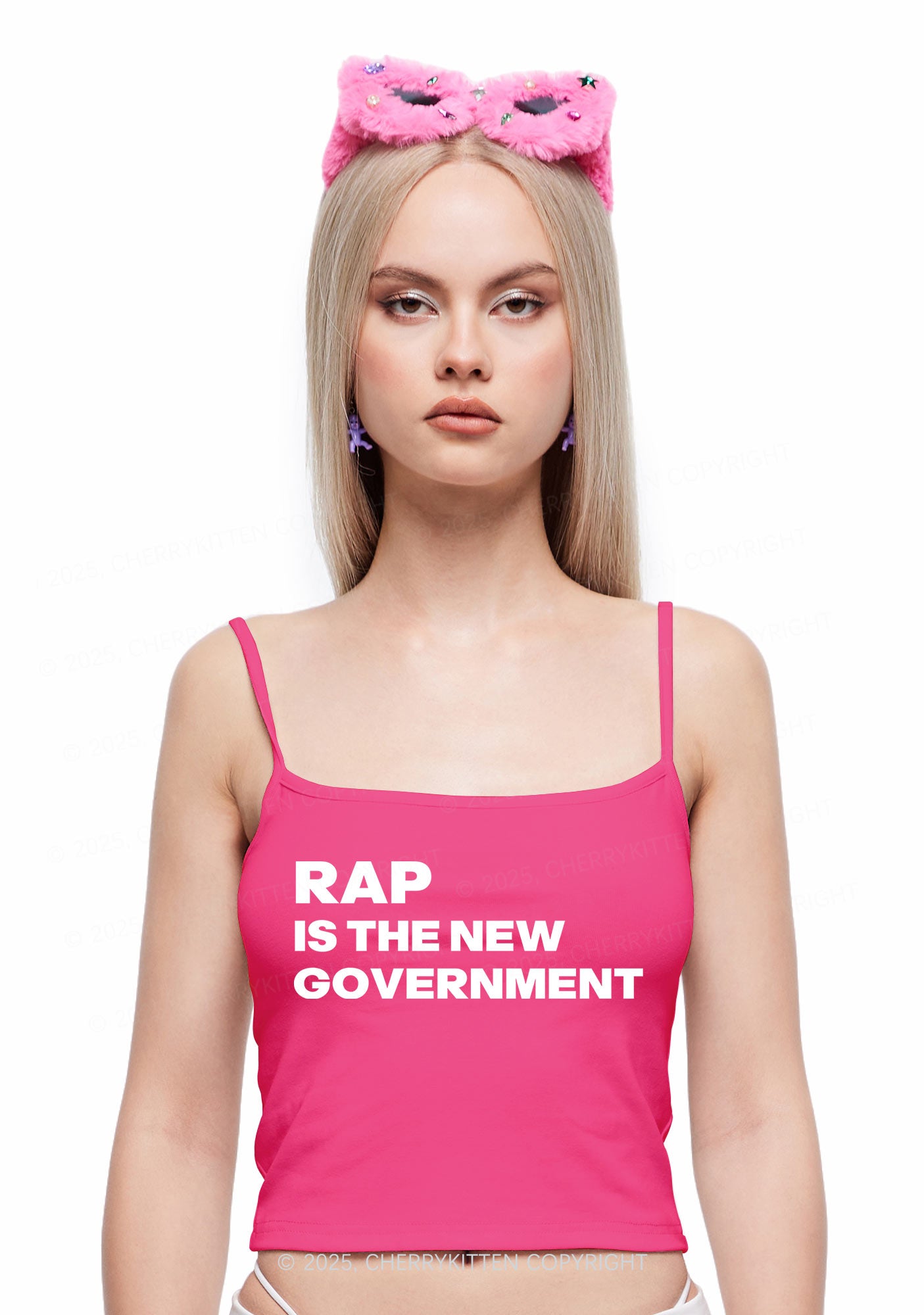 Rap Government Y2K Spaghetti Strap Cami Cherrykitten